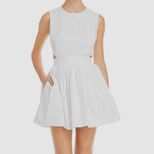 French connection white poplin mini dress size 2